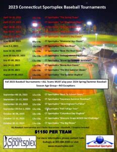 ct sportsplex baseball tournament 2023